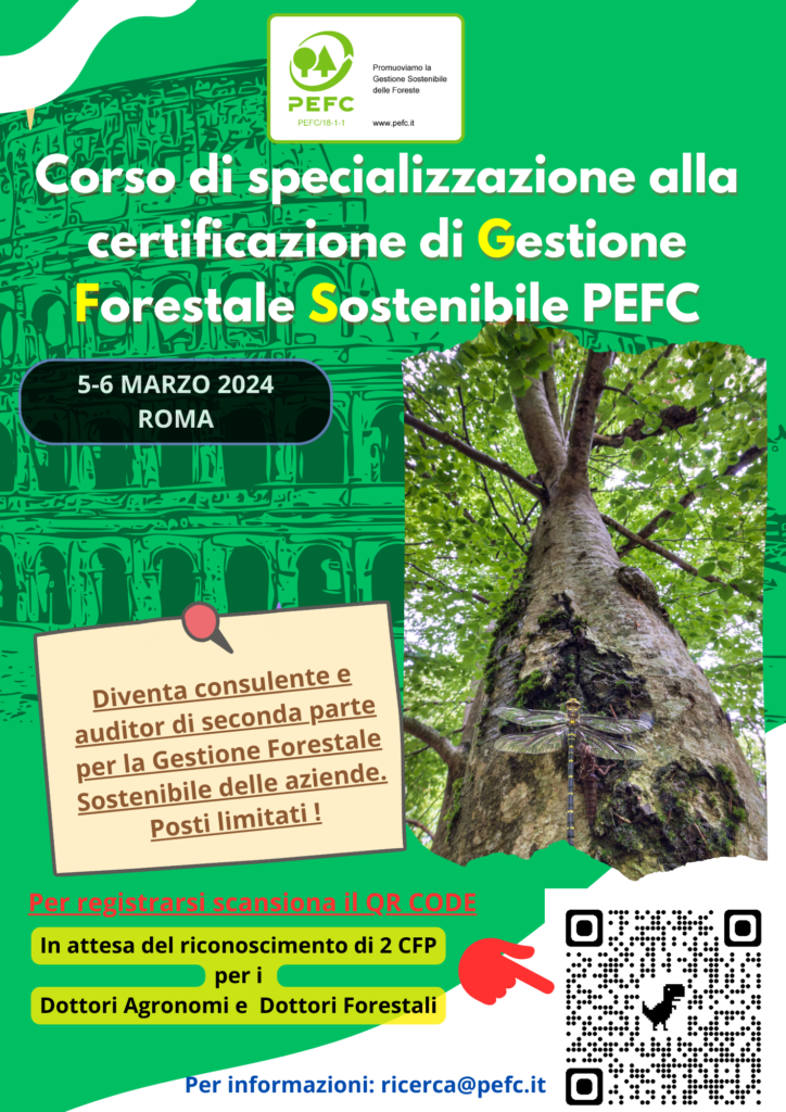 1 A marzo tornano i corsi tenuti da PEFC Italia: Gestione Forestale e Carbonio