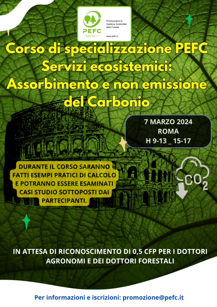 2 A marzo tornano i corsi tenuti da PEFC Italia: Gestione Forestale e Carbonio